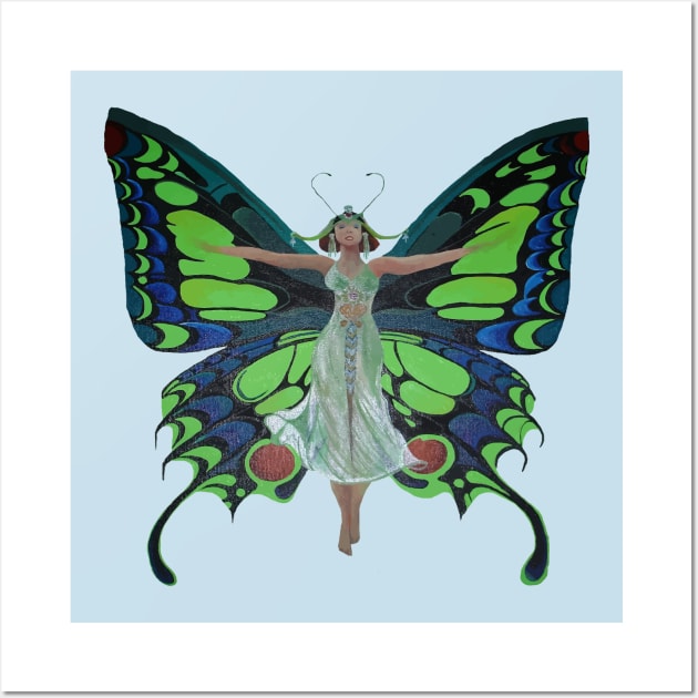 Jazz Age Showgirl Flapper Butterfly Wings Cut Out Wall Art by taiche